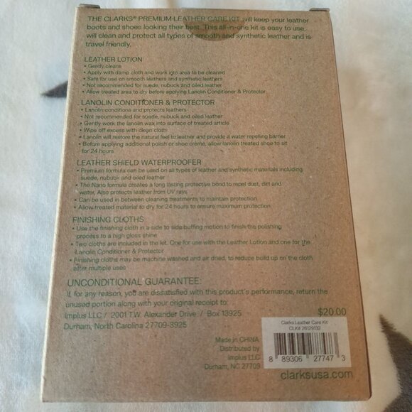 Clarks Premium Leather Care Kit Boxed Gift Set Complete Care All Leathers SEALED - Picture 3 of 11